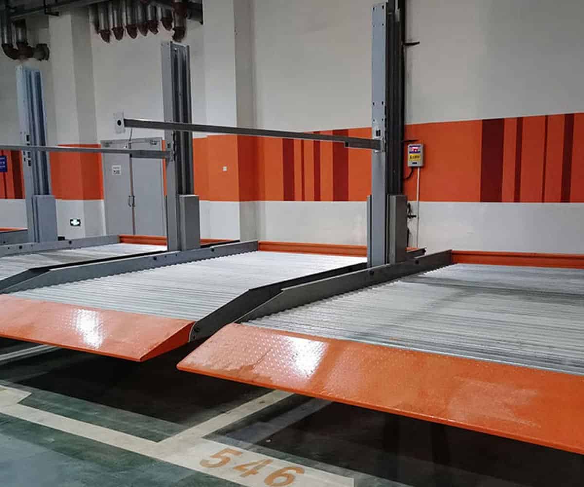 2層升降式立體停車(chē)位安裝